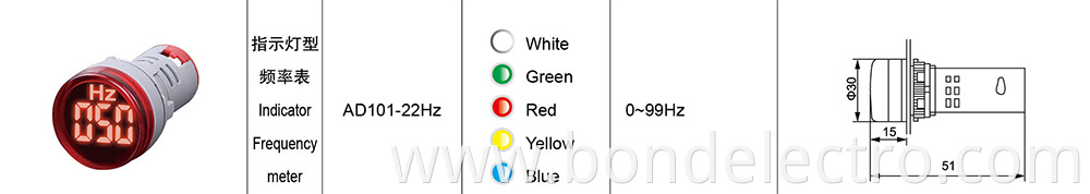 Digital Tube 0-99Hz Frequency Meter-data